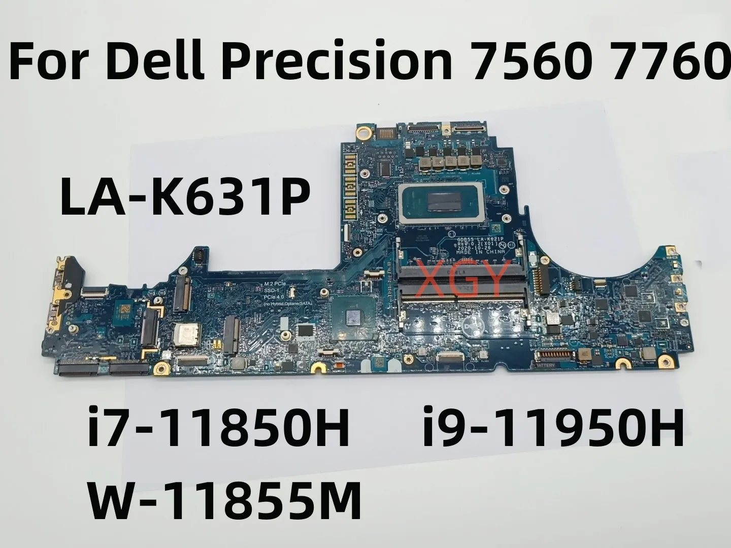 LA-K631P Laptop Motherboard For Dell Precision 7560 7760 Mainboard i7-11850 i9-11950H W-11855M 0G01WF 0H3D01 0KCD5R 086PC6