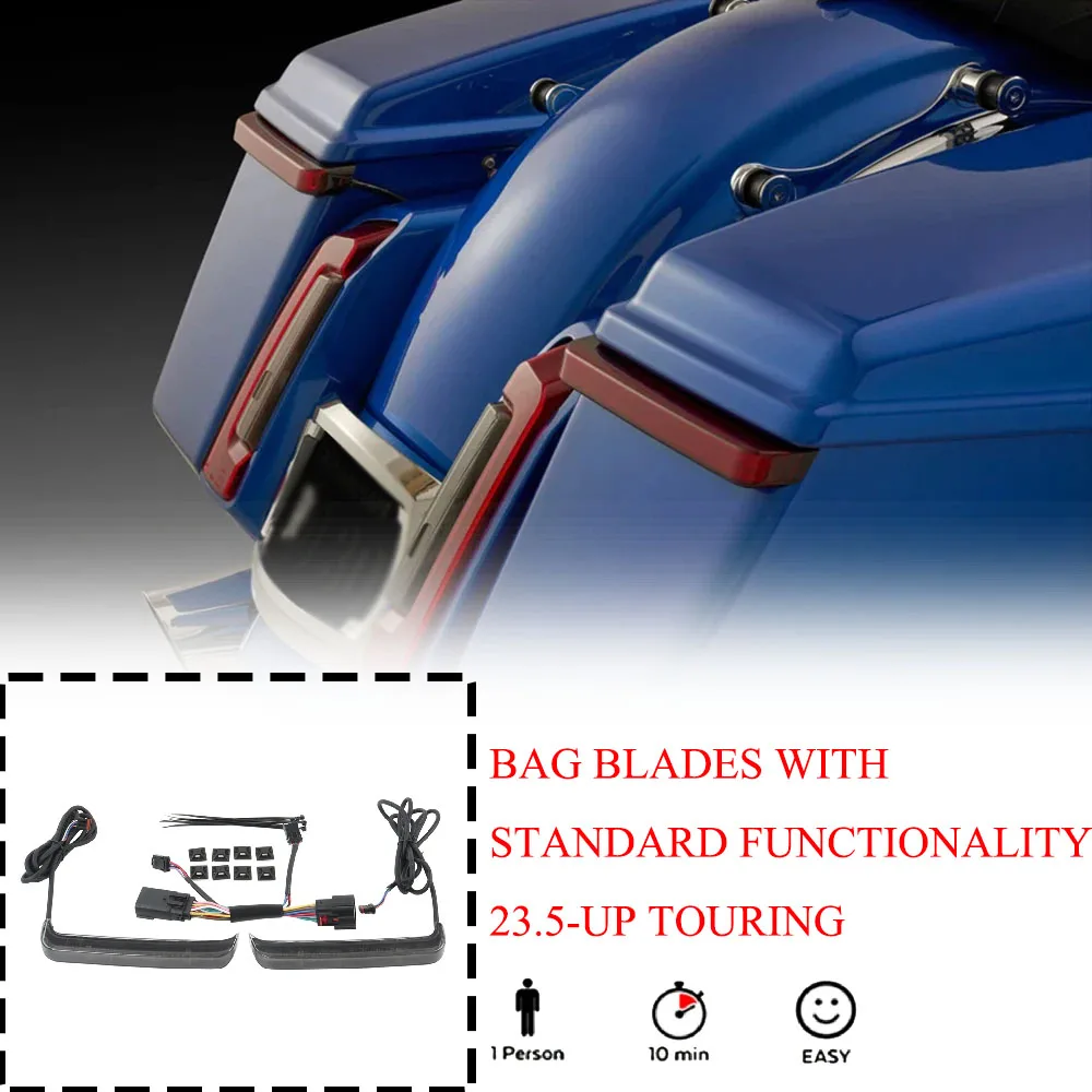 

Motorcycle LED Saddle Bag Turn Signal Indicator Light Durable For Harley Touring Electra Glide Road Glide 2023 2024 2025 2026