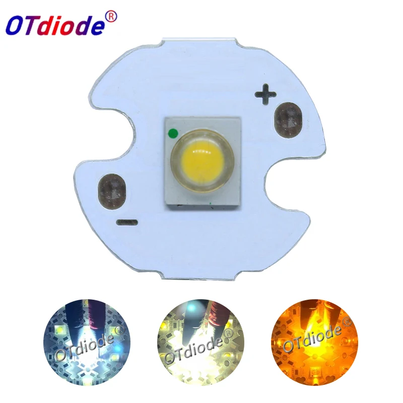 chip de led de alta potencia 3w vigas de luz brancas 100 k branco quente 6500k ambar amarelo 590nm com pcb 3000 pecas 01