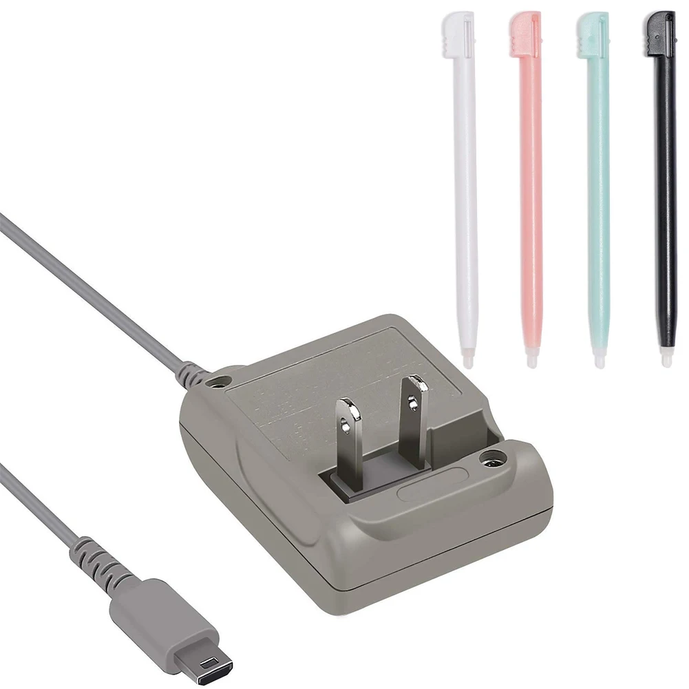 Kit caricabatterie DS Lite, caricabatterie adattatore di alimentazione ca e penna stilo per sistemi Nintendo DS Lite cavo di ricarica da viaggio a parete 5.2V 450mA