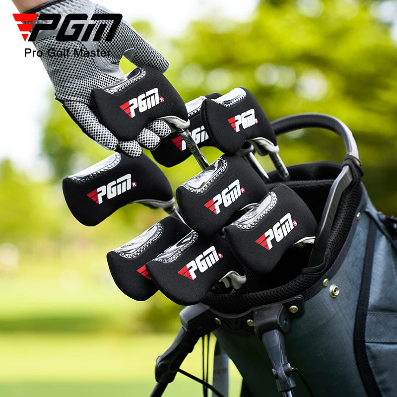 PGM GT004 Golf Iron Head Covers 8-Piece Set Transparent Number Window Lycra Protective Club Headcovers