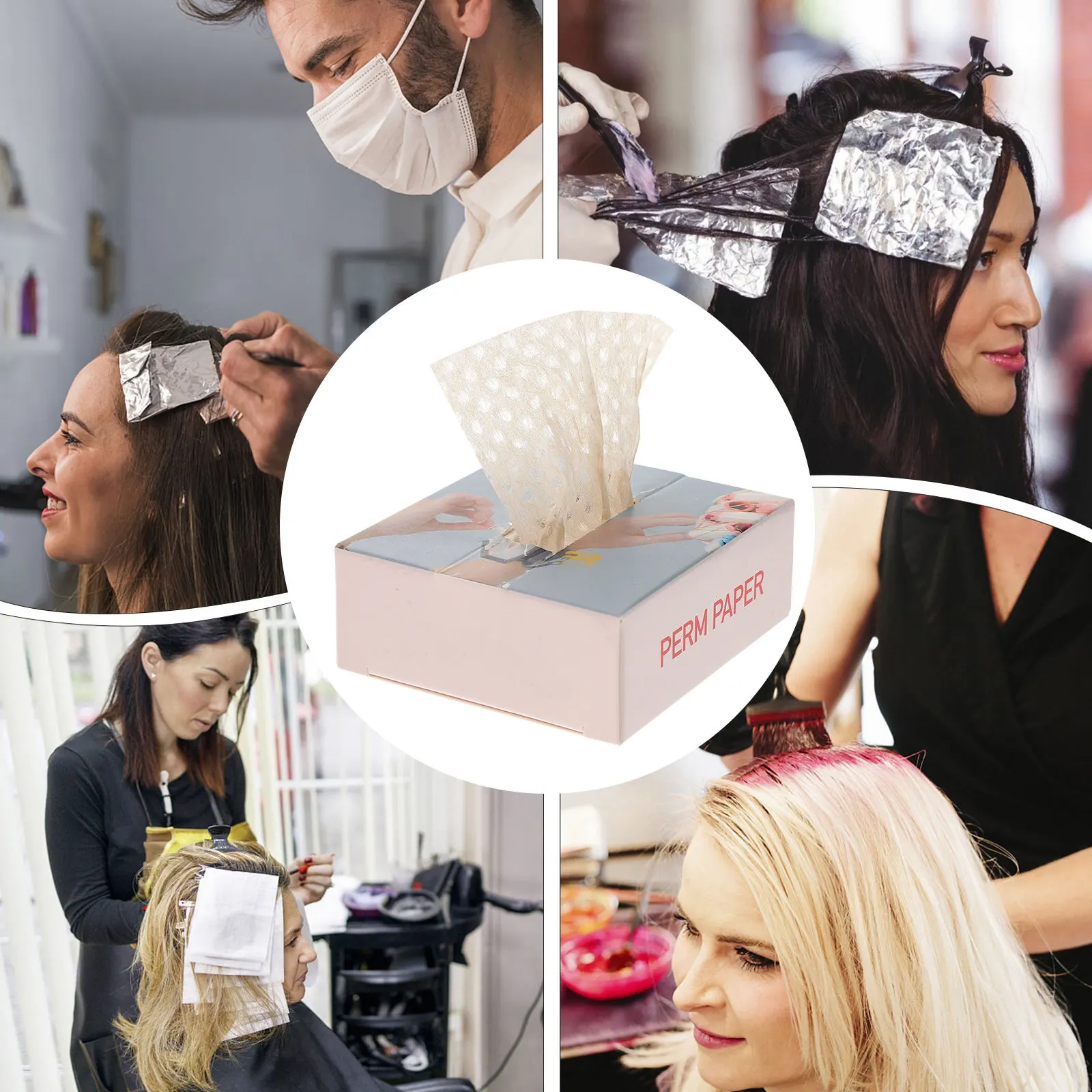 

400 шт. профессиональных безопасных бумажных валиков для завивки волос без вреда для волос, для использования в салонах красоты