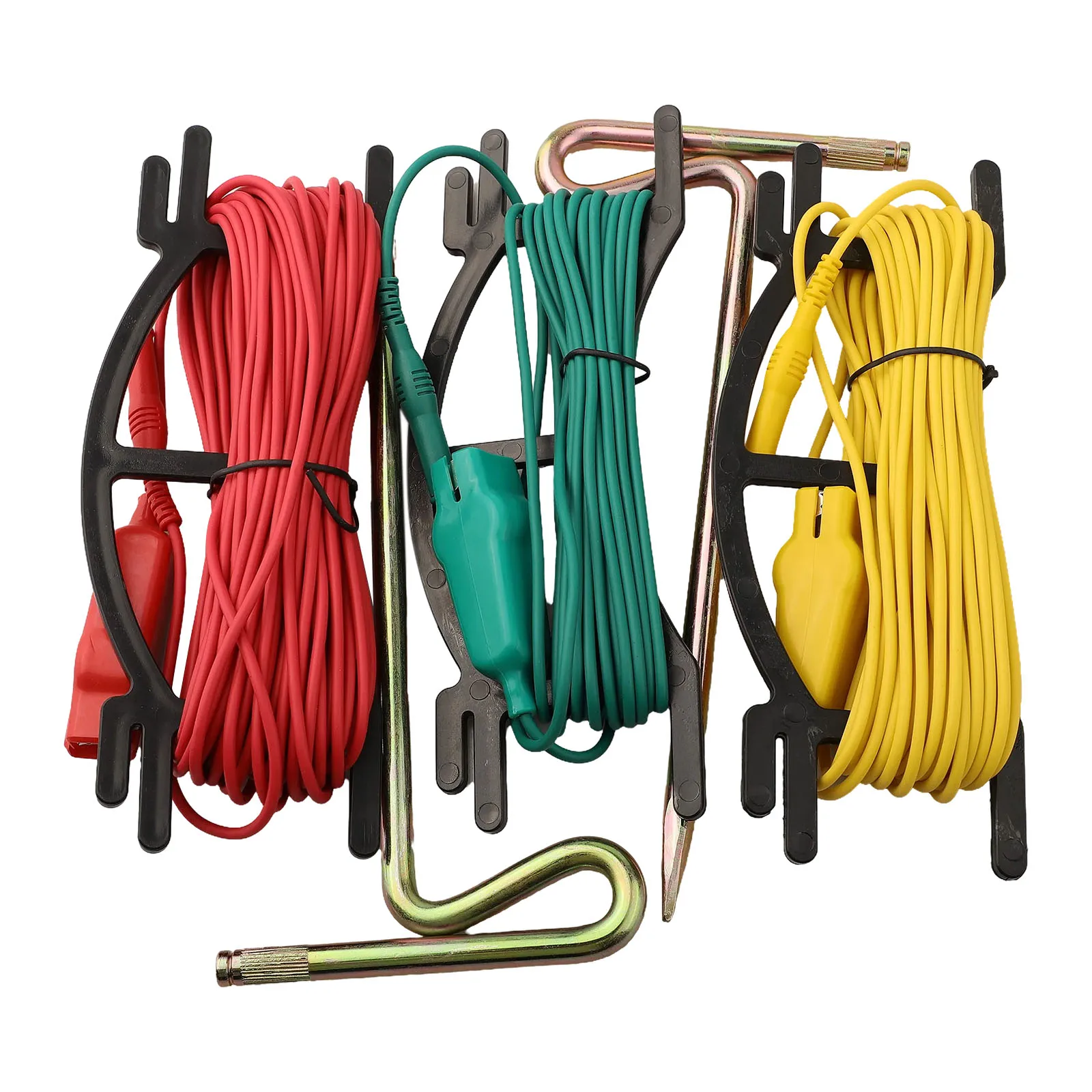 Digital Ground Resistance Meter Accessories with 3 Testing Wires and 2 Earth Bars Designed for Professional Use
