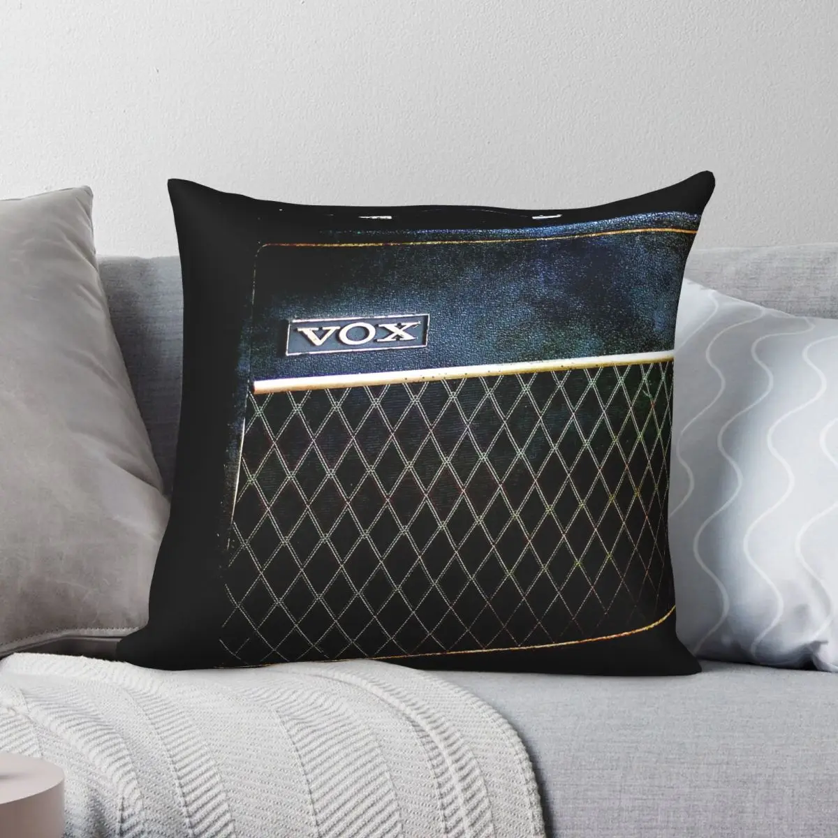Vox Ac30 Guitar Amplifier Square Pillowcase Polyester Linen Velvet Pattern Zip Decorative Sofa Cushion Cover 18