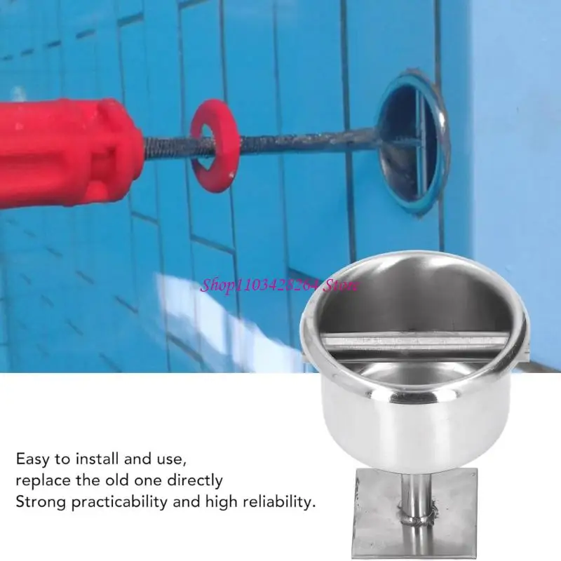 Embedded Swimming Lane Line Anchors with Stabilizing Steel Tube and Base Plate