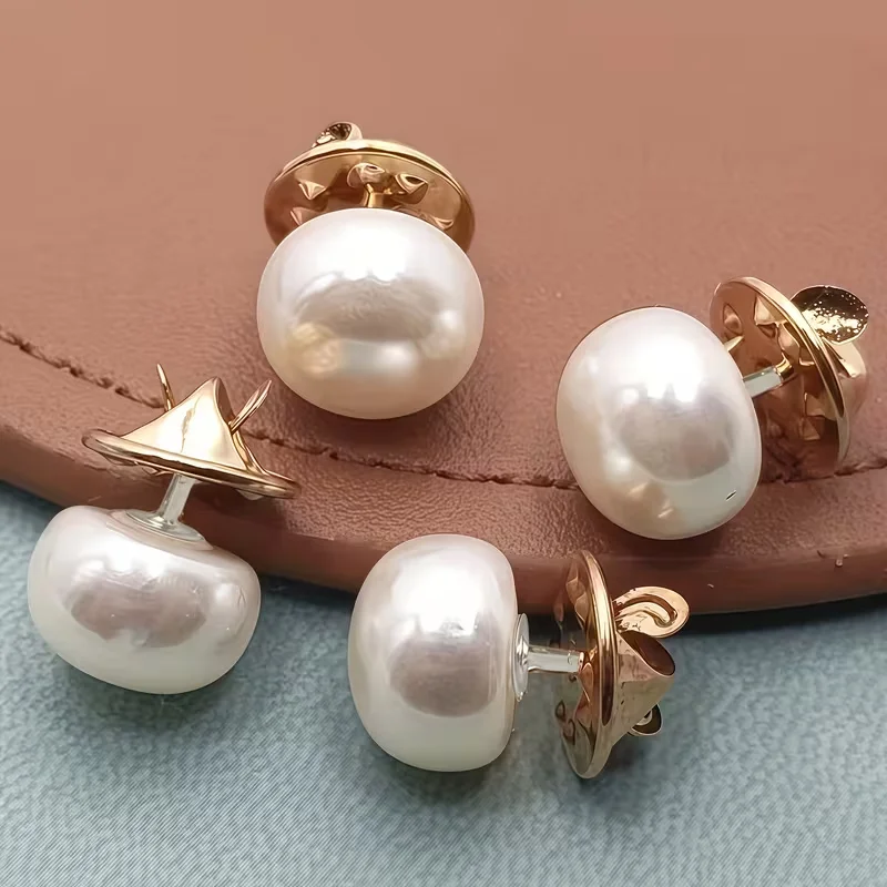 6 pieces - Seamless imitation pearl anti-slip fasteners for concealing the chestpiece without damaging the clothes