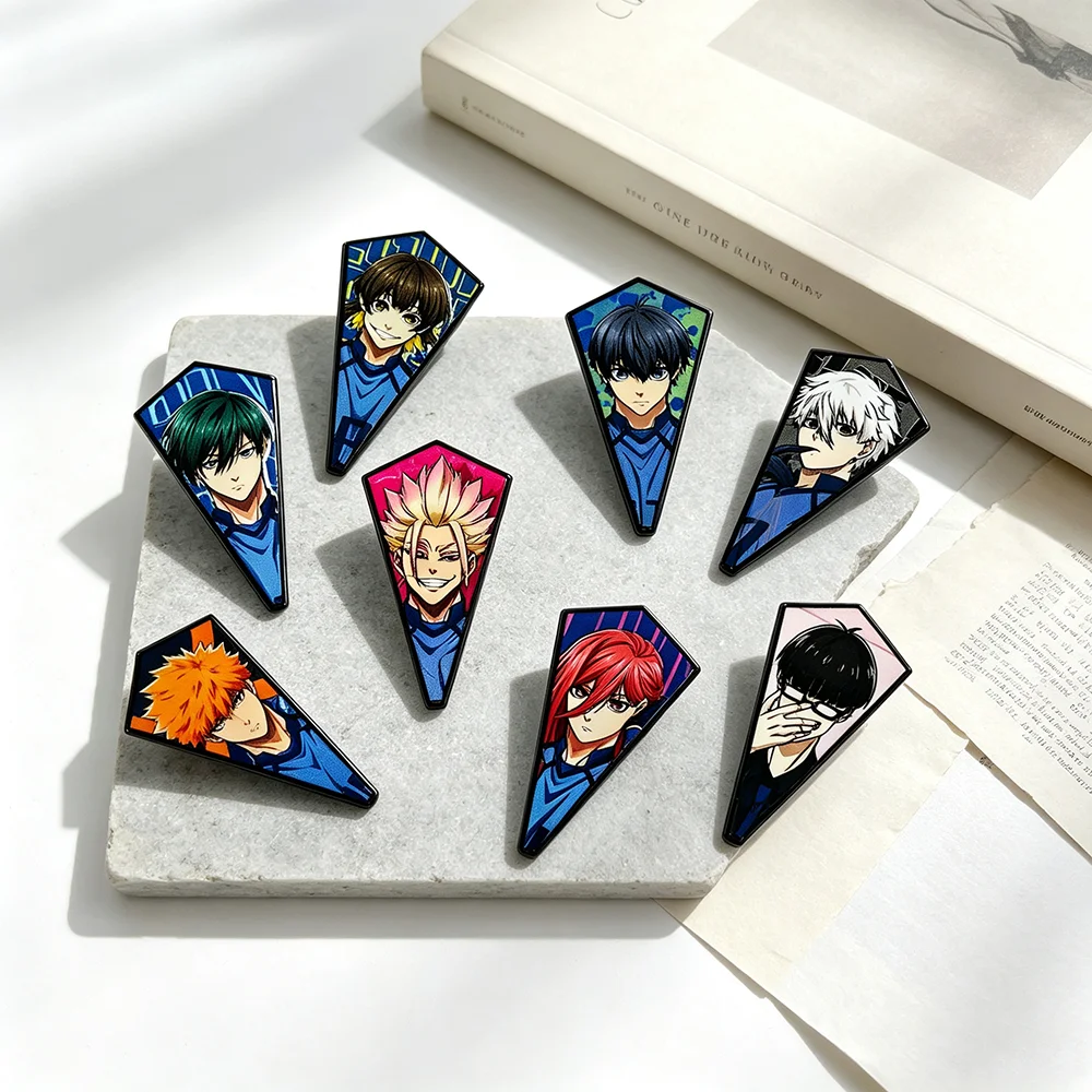 8-teiliges Anime-Cartoon-Sportjungen-Emaille-Pin-Set, Niedliche Metalldekorationen für Rucksäcke, Sammlerstücke für Fans, Souvenir – Detail 3