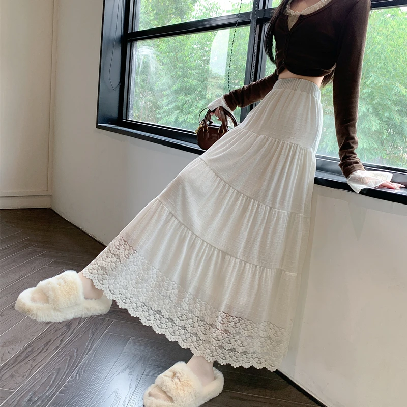 Lace Trim Pleated S… - image