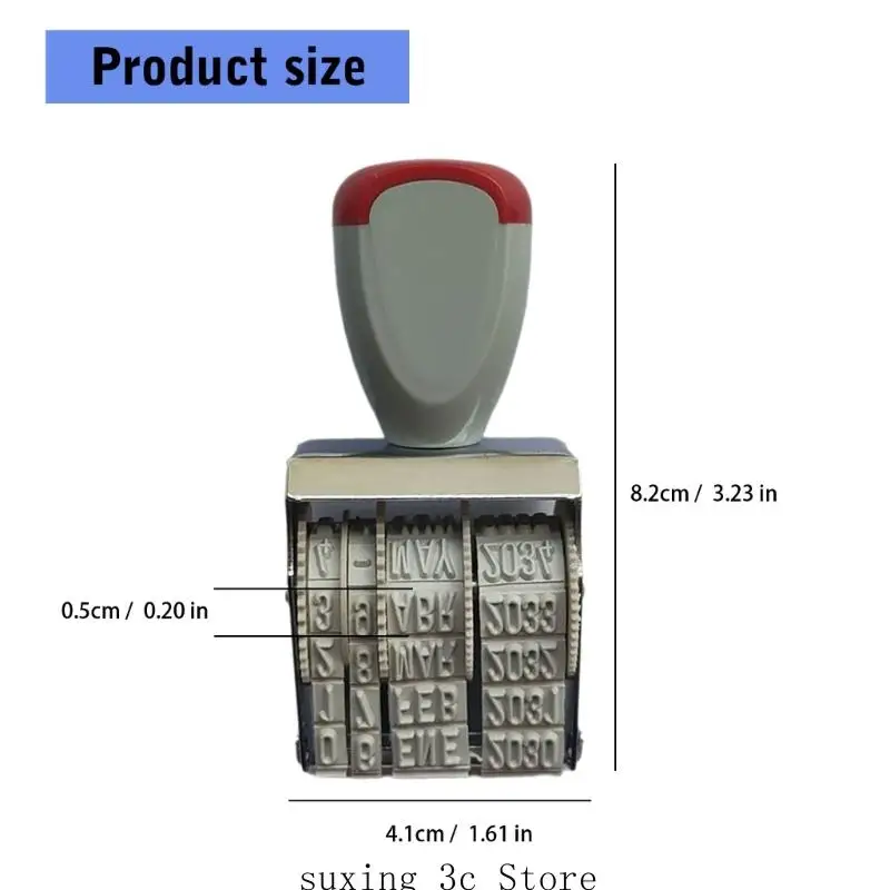 E8BE Multifunctional Number Stamp Spanish/French Date Stamp English Inking Stamp