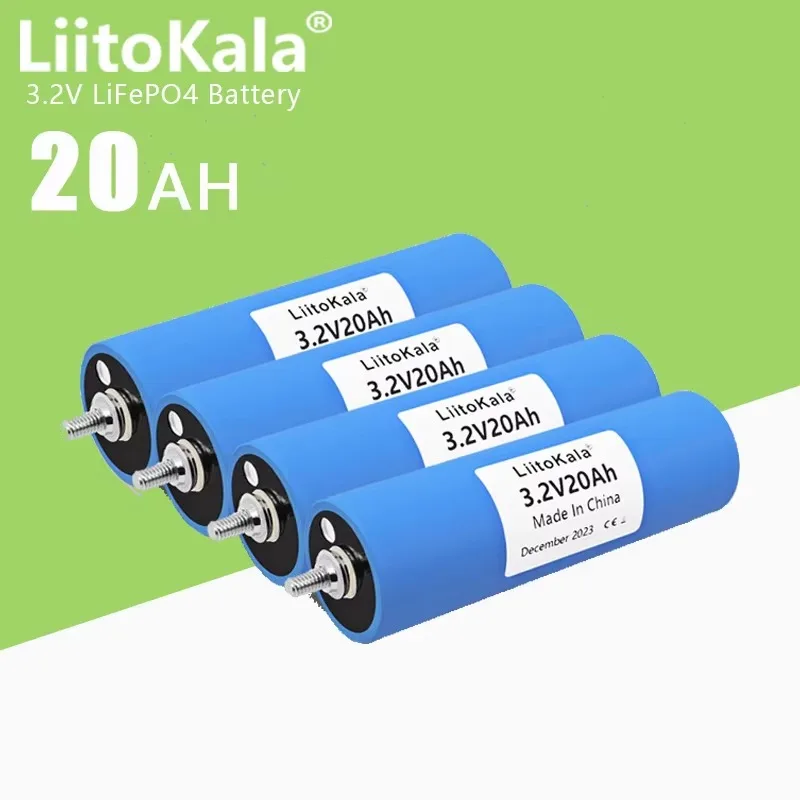LiitoKala 40135 LiFePO4 Battery Cell 3.2V20Ah 364±10g 3.65V Charge Cut-off 4000 Cycles Life Temperature Gradient Charging Rechar