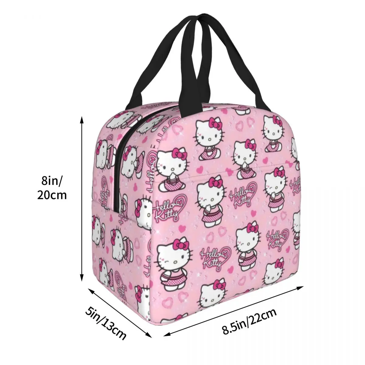 Hello Kitty Insulated Lunch Bag Leakproof Cartoon Lunch Container Cooler Bag Tote Lunch Box Work Picnic Food Bag