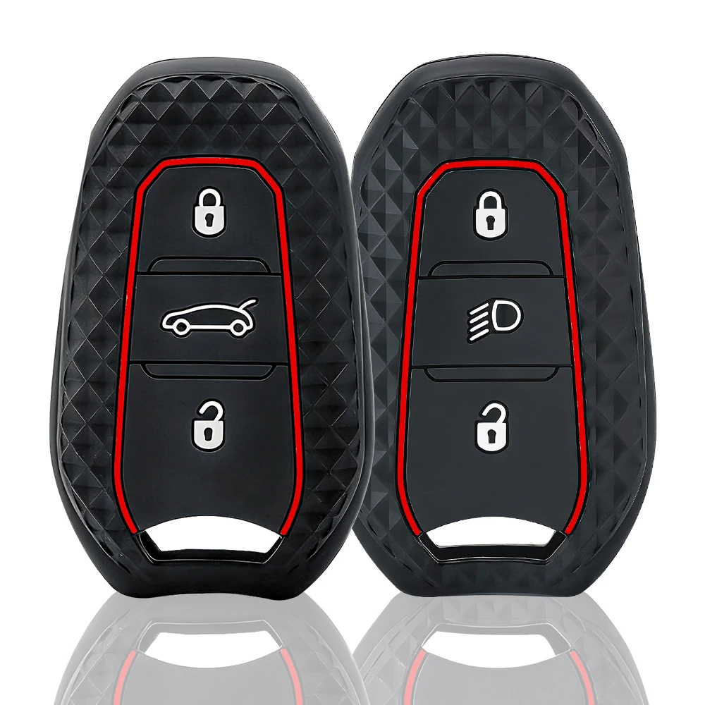 

Silicone Car Remote Key Case Cover For Peugeot 308 408 508 2008 3008 4008 5008 For Citroen C1 C4 C4L C6 C3-XR Picasso DS3 DS4