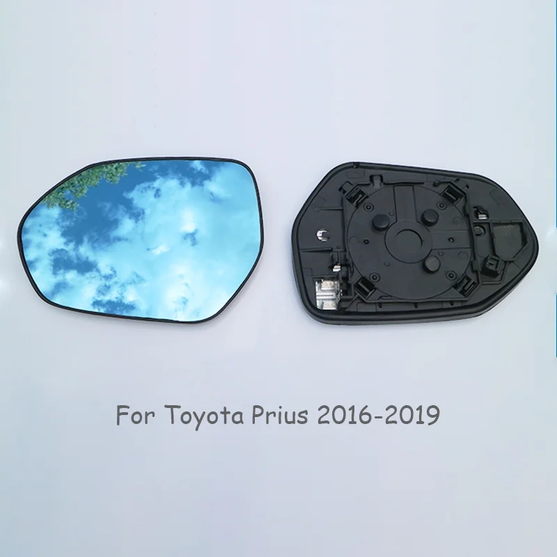 Tvyvikjサイドバックミラーブルーガラスレンズfortoyota reiz prius wish 2003-2019広角ビューアンチグレアマークx