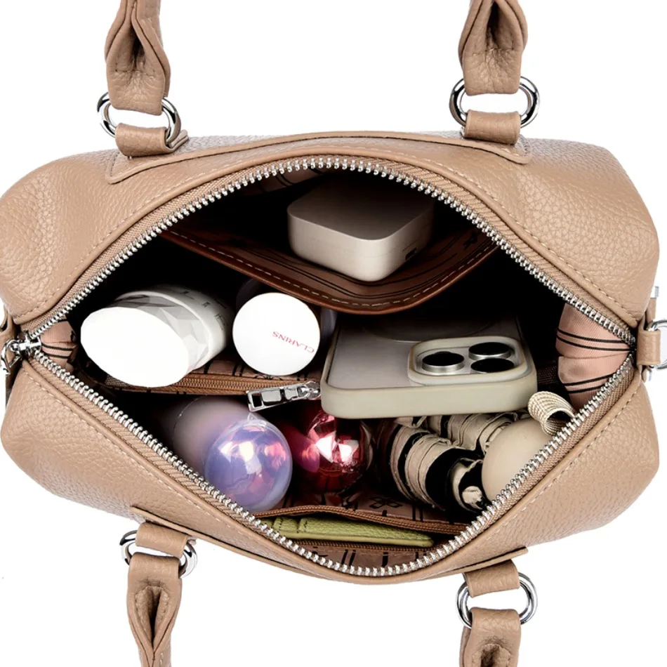 عالية الجودة لينة بولي Leather الجلود عادية حمل الحقائب النساء حقائب اليد الكتف Crossbody حقيبة ساعي الإناث سعة كبيرة كيس الرئيسي #6