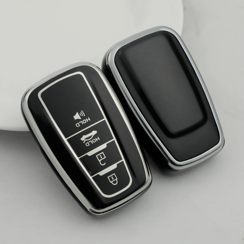 Für Toyota Prius Camry Corolla CHR C-HR RAV4 Land Cruiser Prado 2/3/4 Tasten TPU Auto Schlüssel Fall Abdeckung Shell Keychain zubehör