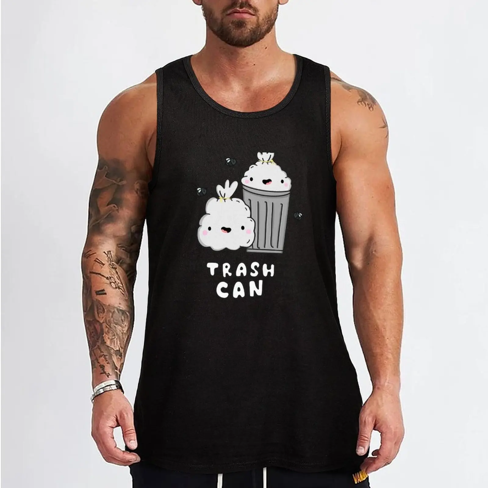 È la pattumiera, non la spazzatura non può canottiere tute sportive abbigliamento da palestra uomo fitness anime top Camicia sportiva uomo