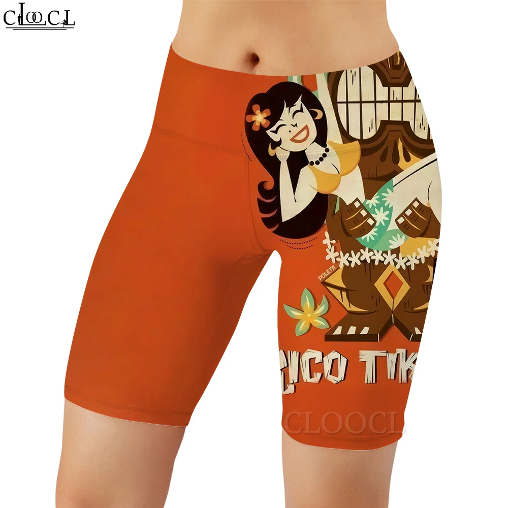 Cloocl novas mulheres legging animais dos desenhos animados padrão 3d impresso shorts casuais para feminino ginásio treino jogging leggings de fitness