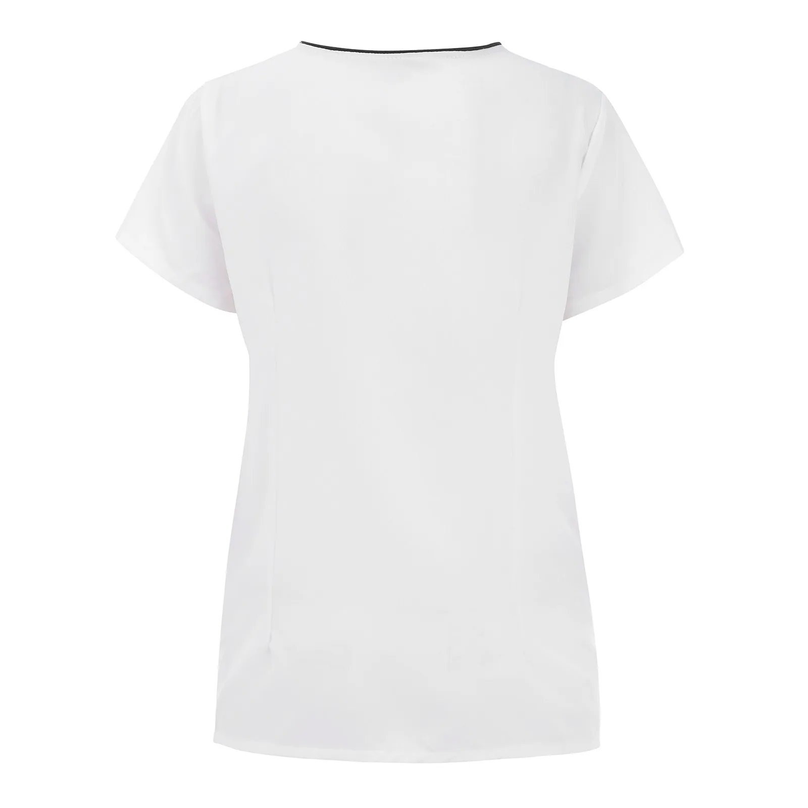 Uniforme de trabajo de enfermería transpirable para mujer, Tops de manga corta con bolsillo, Tops de uniforme de enfermería ligeros