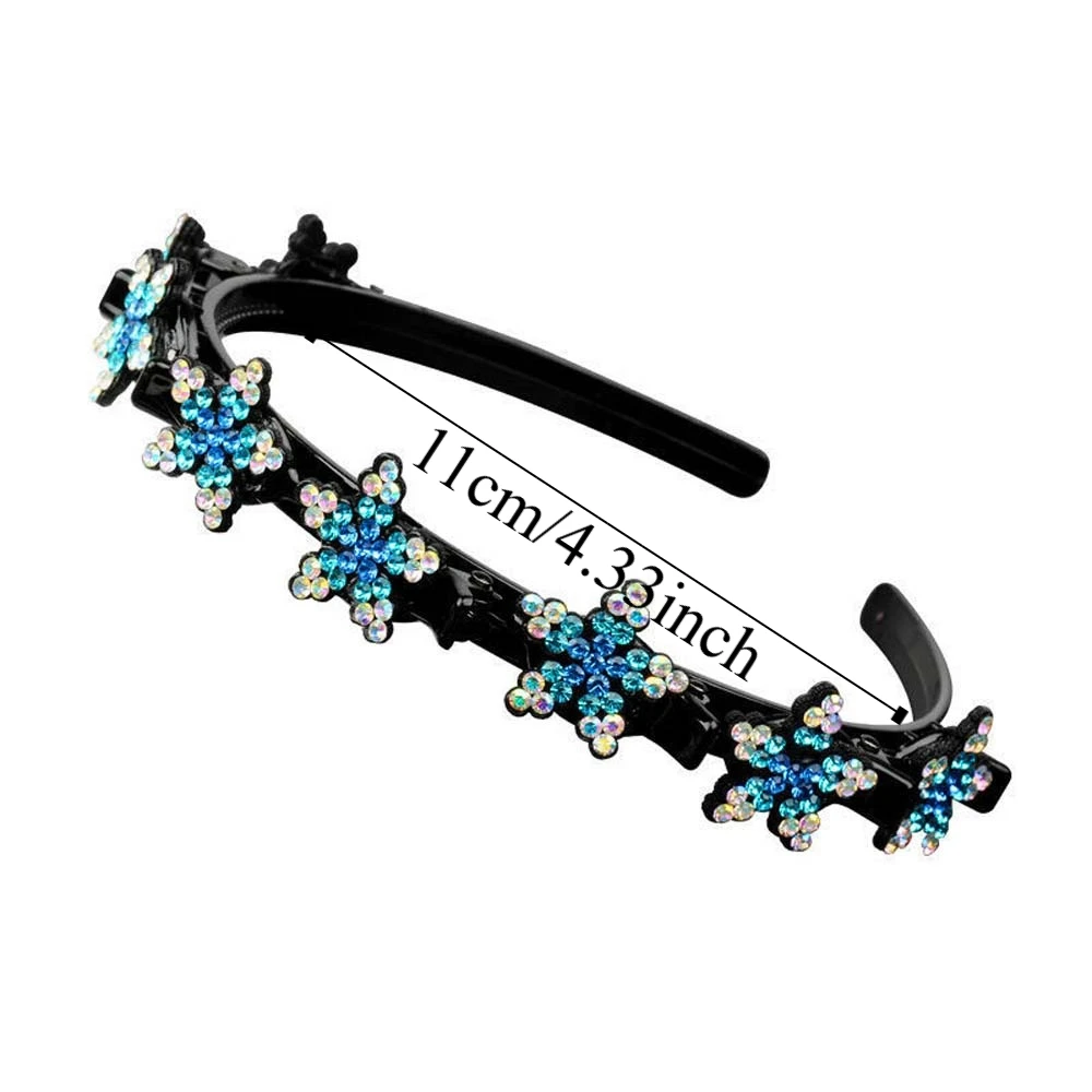 أربطة شعر أنيقة مع مقاطع ندفة الثلج ستار النمط الفرنسي للنساء لؤلؤة الشعر هوب أغطية الرأس أداة نسج الشعر