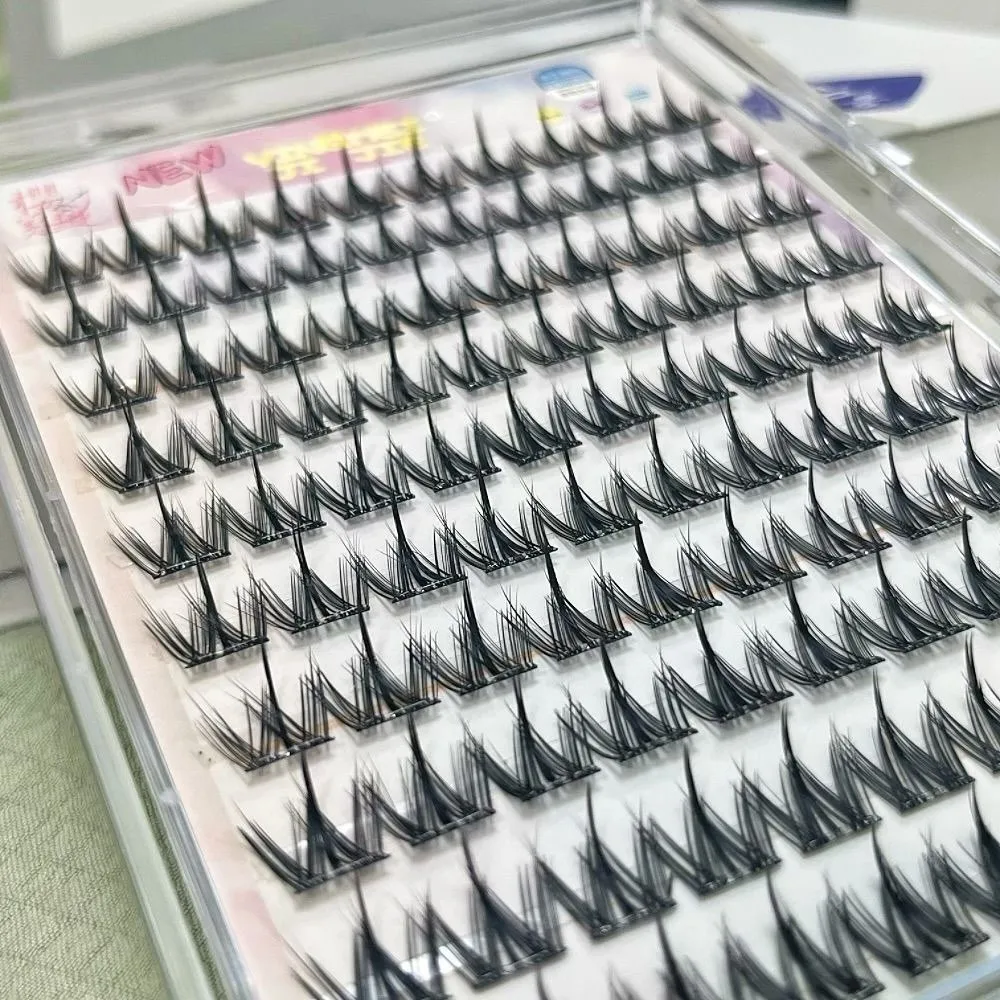 100/130/200 Clusters Black Self Adhesive False Eyelashes 11-13MM Gentle DIY Lashes Extension Eye Makeup Large Capacity