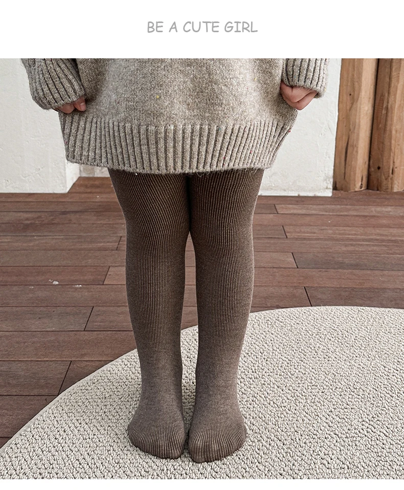 Süße Mädchen Winter Lammwolle Fleece Strumpfhosen Extra dicke Flor vertikale Streifen Strumpfhosen Ultra warme Plüsch weiche Student Kinder Leggings – Detail 23