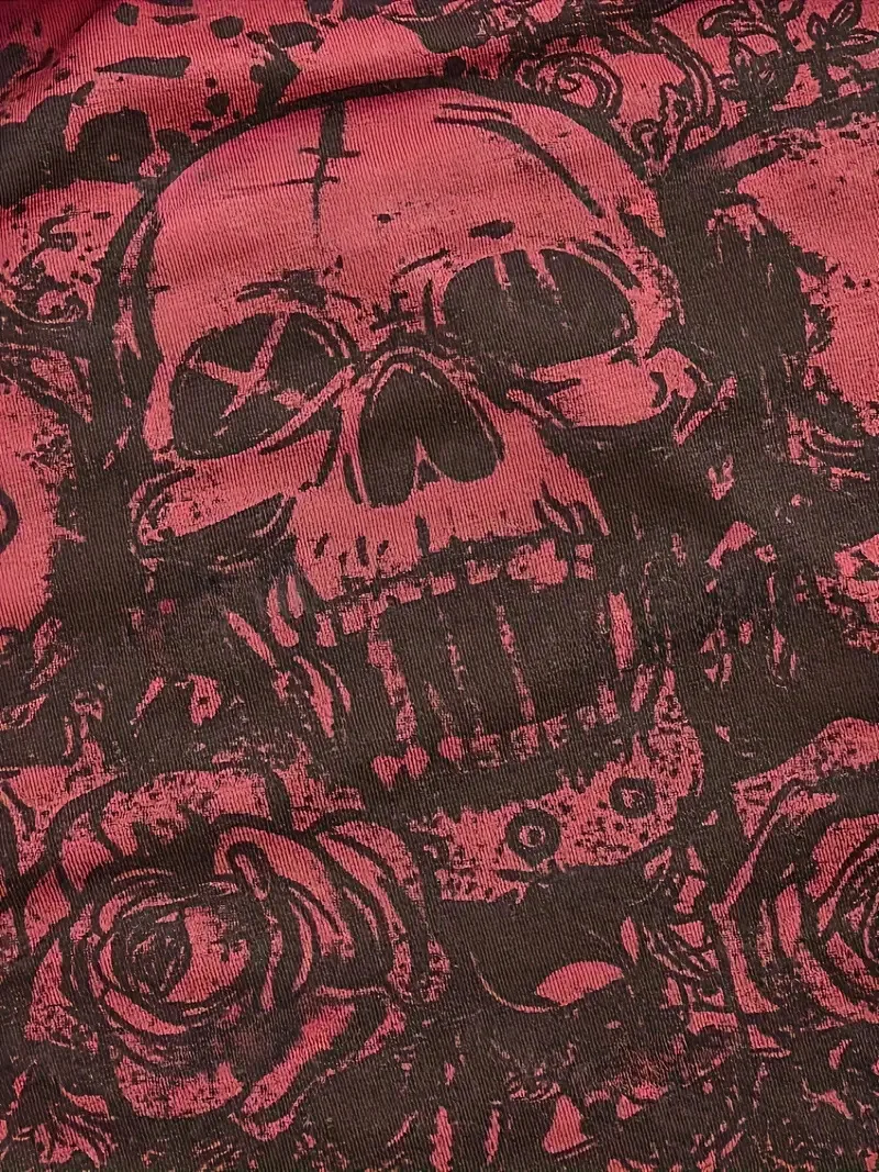 Gothic Style Skull Print Strapless Tubular Vest Dark Halloween Cultural Cut Summer 2025 Fashionable Streetwear with Wrapped Arm
