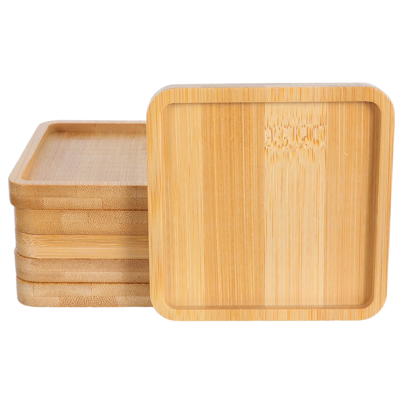 6Pcs Bamboo Coaster Bases Smooth Round for DIY Mosaic Craft Kit Handmade Mosaic Tile Coasters Home Decor Supplies