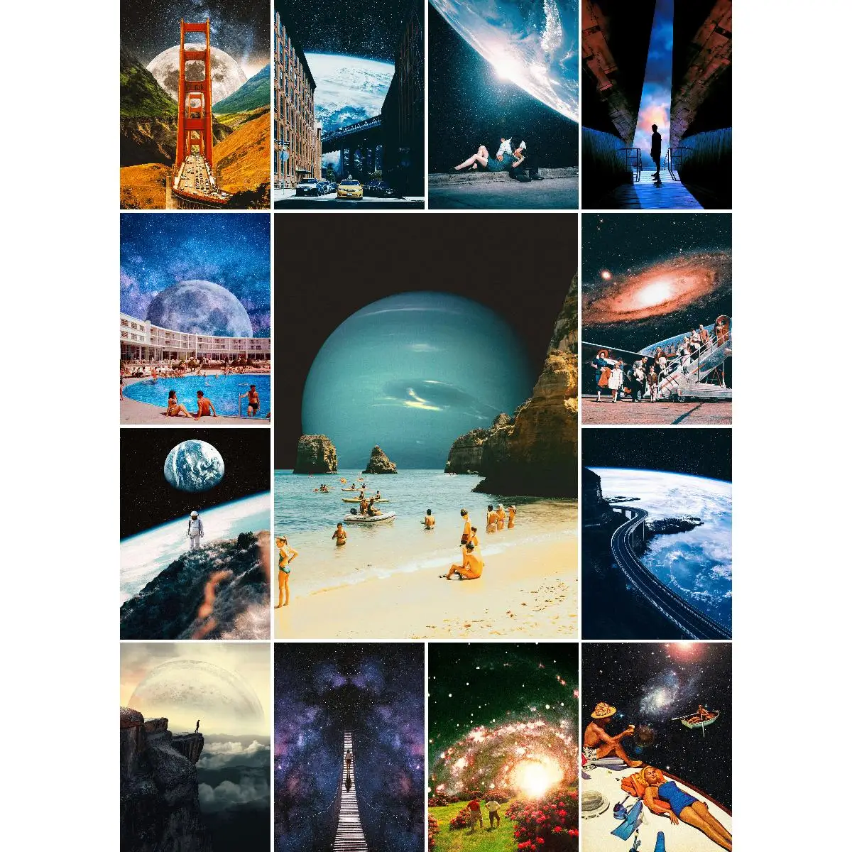 طباعة ملصق الفضاء القبلة الرجعية ، ديكور حائط ثقافي للمنزل أو المكتب أو غرفة المعيشة ، فن عتيق فريد للمساحات الحديثة #1