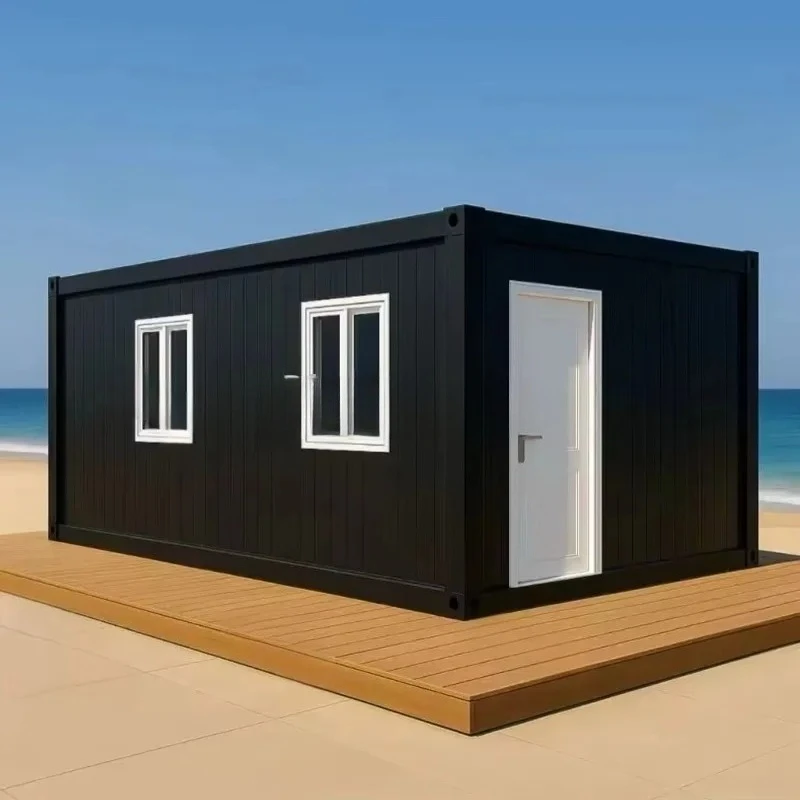 20-Foot Steel Mobile Modular Homes Prefabricated Tiny Office Container House Flat Pack Detachable for Shipping Hotels Apartments