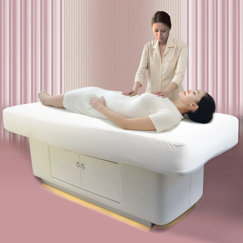 Height adjustable luxury Furniture massage table cosmetic spa cover eyelash facial salon electric beauty bed