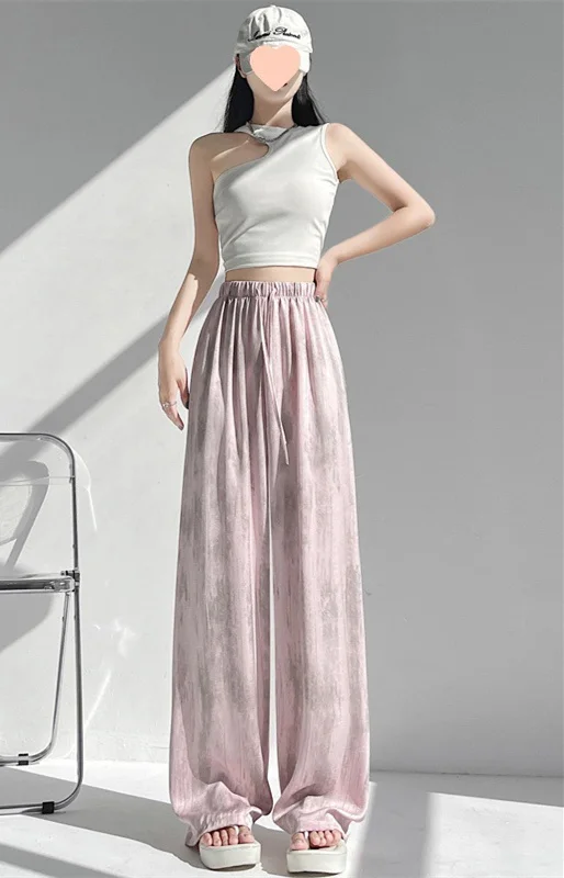 

Широкие брюки Темно-синие женские осенние вязаные спортивные штаны в рубчик Комфортные минималистичные городские базовые простые эластичные брюки на заказ Ins