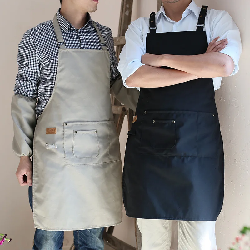 Men and Women Increase Waterproof Aprons Catering Work Clothes Milk Tea Shops Beauty Cafes Home Kitchens Aprons