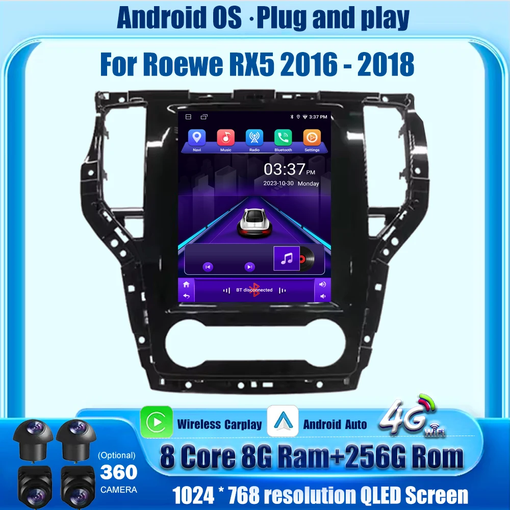 Android Auto Carplay For Roewe RX5 2016 2017 2018 Car Radio GPS Navigation Multimedia Video Player Stereo BT DSP WIFI 9.7 Inch