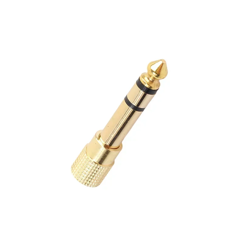 6.35mm Male to 3.5mm Female Headphone Adapter Wear-resistant Jack Converter Audio Plug Gold Plating Process Power Amplifier