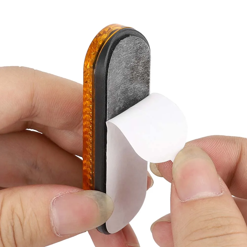 

Reflective Tube Reflector 2pcs ABS Black+Yellow Electric Scooter Accessories For Night Riding Night Safety High Quality