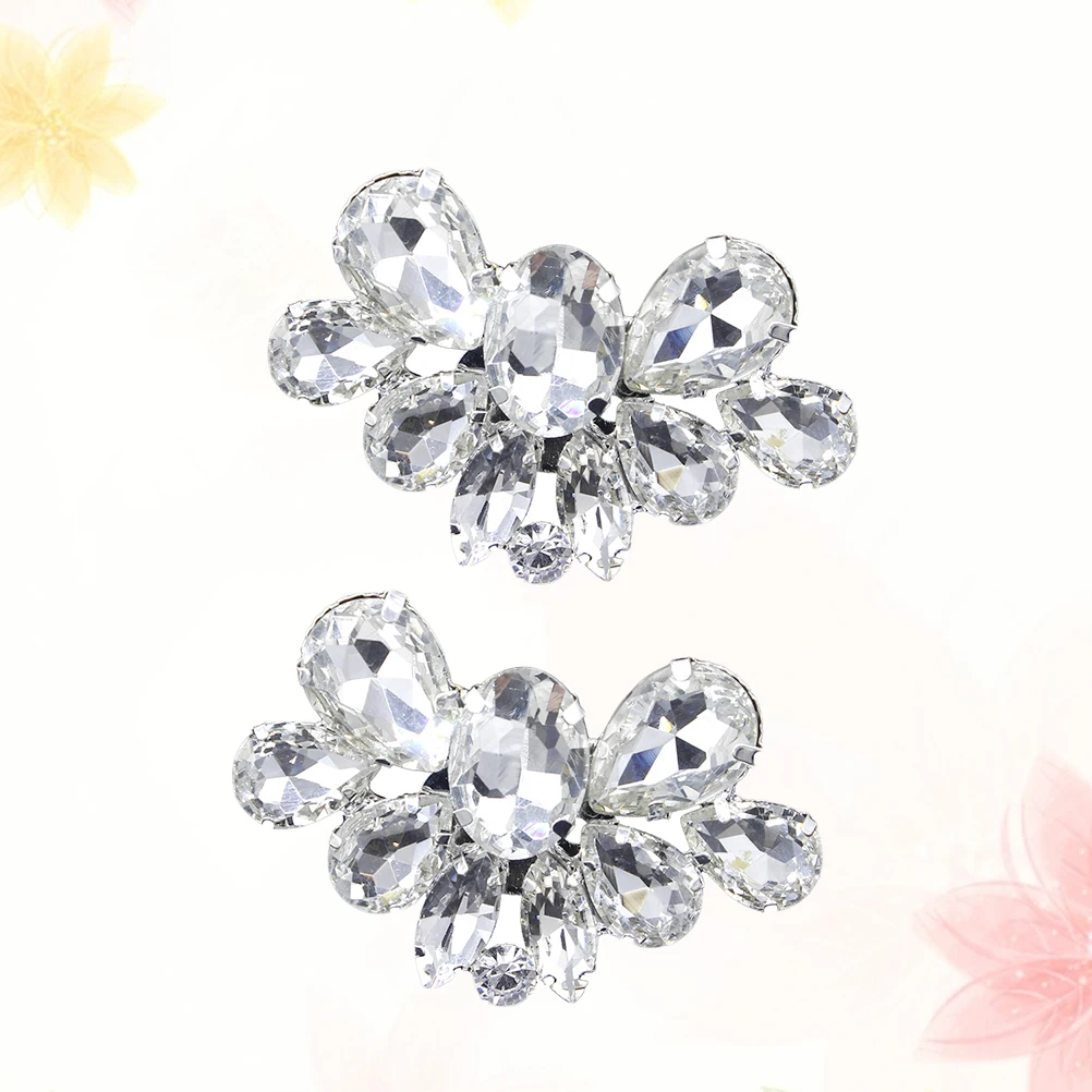 

Crystal Shoe Clips Rhinestone Decoration Wedding Party Accessories Delicate Brooch Clips Shoe Decor