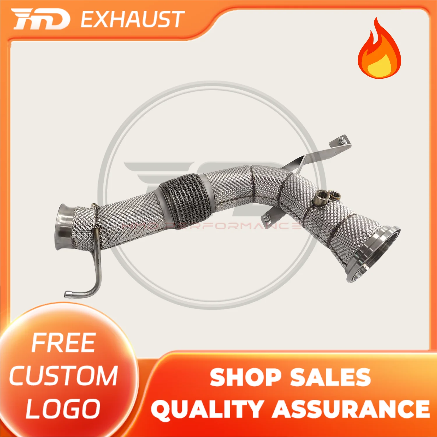 

HMD Exclusive Customization Stainless Steel Downpipe For BMW M135i F40 High Flow Performance Exhaust With Heat Shield