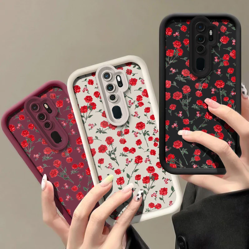 Soft TPU Silicon Phone Case For OPPO Realme 15 Pro 11 4G 5G 9 8 8i 7 7i 6i 5i 5 14 13 Pro Plus 12 Lite Rose Flower Pattern Cover