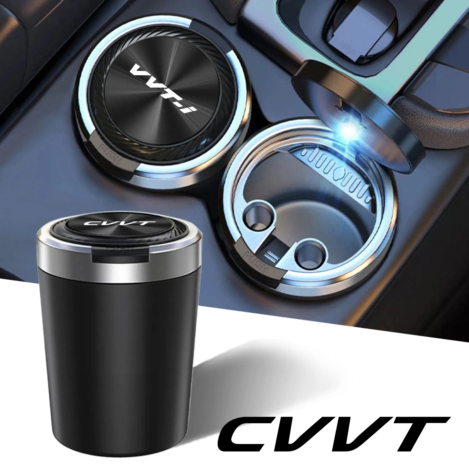 car cenicero ashtray texture car accessoires for Toyota vvt-i cvvt Camry COROLLA YARiS Rav4 Ralink REIZ CROWN PRIUS