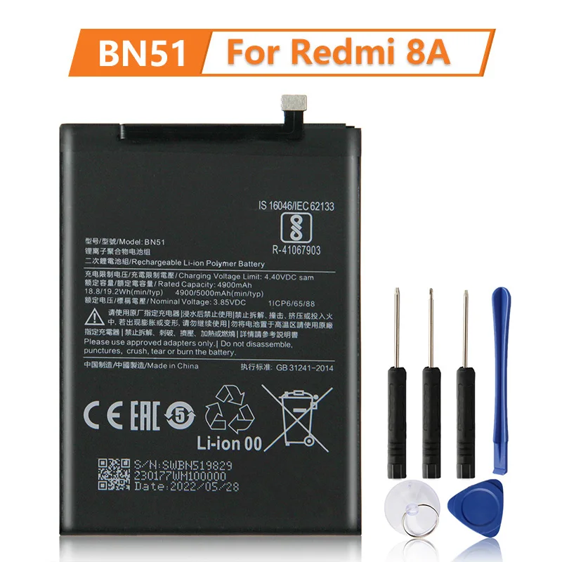 

NEW Replacement Battery BN51 For Xiaomi Redmi 8 Redmi 8A Redmi8 100% New Phone Battery 5000mAh