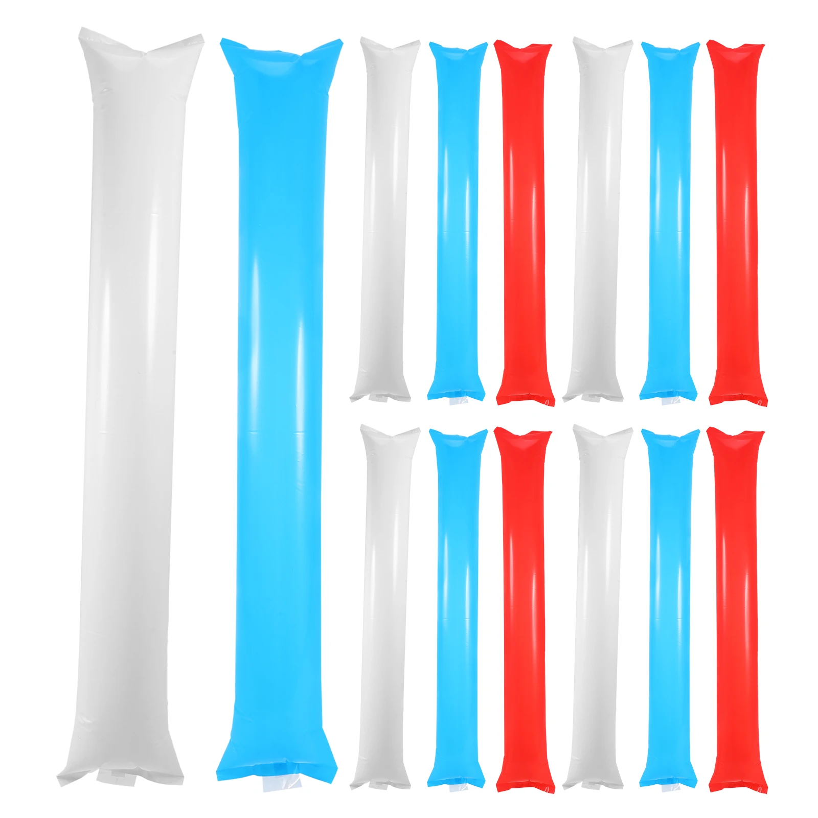 

60pcs Inflatable Cheer Sticks Noise Maker PVC Party Props Red Blue White Colors Reusable Concert Dance Team Spirit