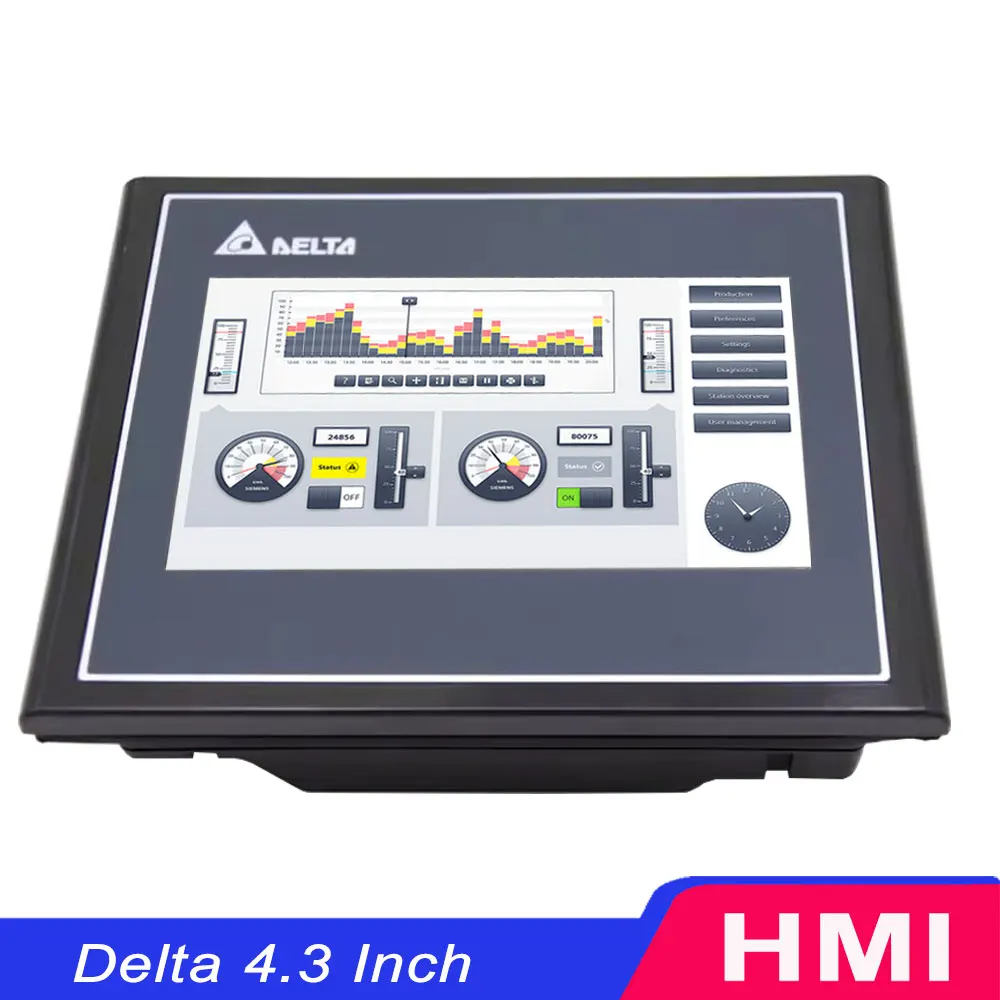 Delta 4.3 Inch HMI with Ethernet DOP103BQ DOP103WQ Human Machine Interface Industrial 4inch Display