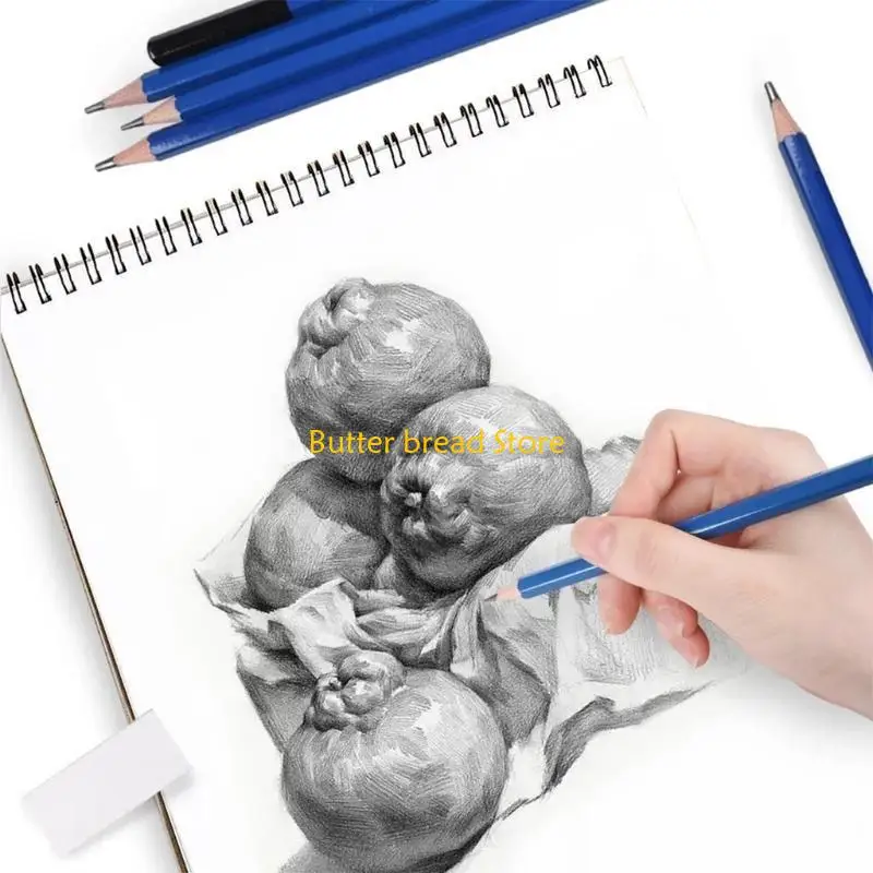 W89C 72pcs Drawing Sketch Pencils Set Charcoal Pencil Eraser Art Craft Painting