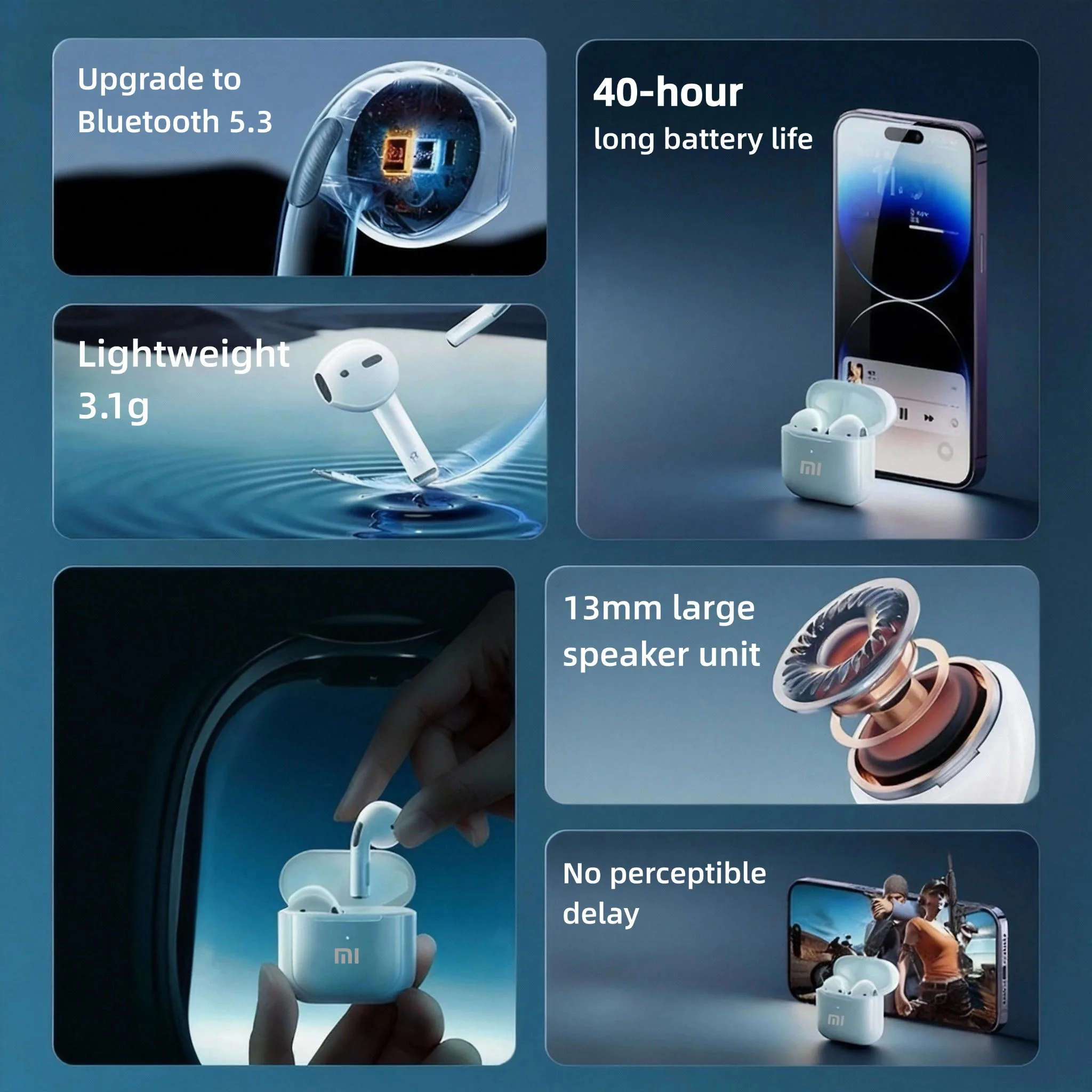 الأصلي Xiaomi Air4 TWS سماعات بلوتوث سماعات لاسلكية مقاوم للماء HiFi ستيريو الموسيقى سماعة رأس صغيرة الألعاب سماعات أذن رياضية #2