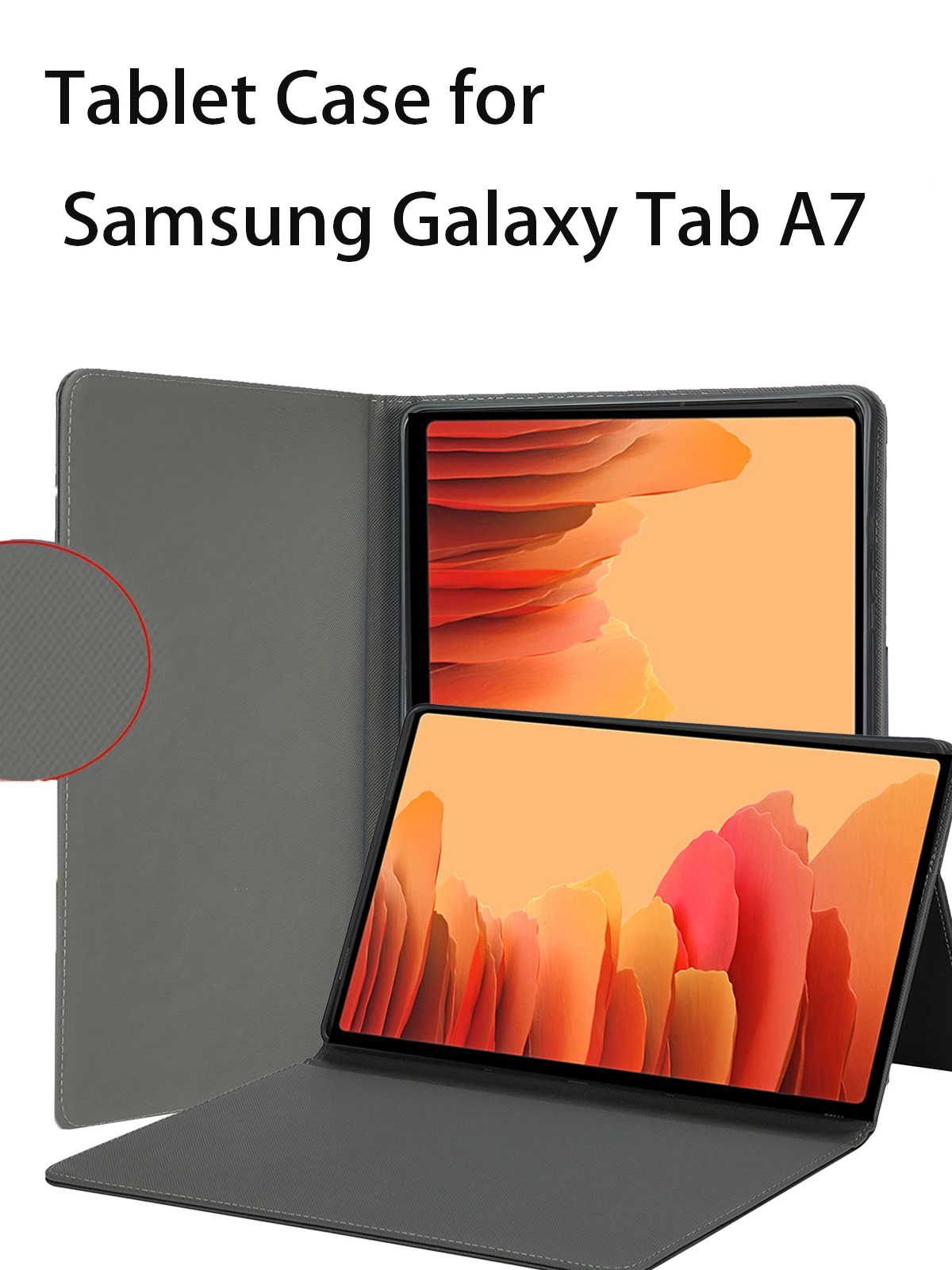 Tablet Case for Samsung Galaxy Tab A7 10.4 Protective Cover Kickstand Function Shockproof (PU leather TPU Cover)