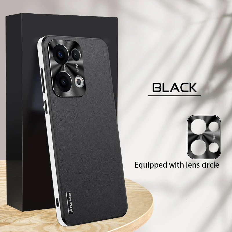 

Phone Case Back Cover for OPPO Reno8 Pro 5G Shockproof Soft Leather Case for OPPO Reno13 Pro 5G Lens Protection Covers Fundas