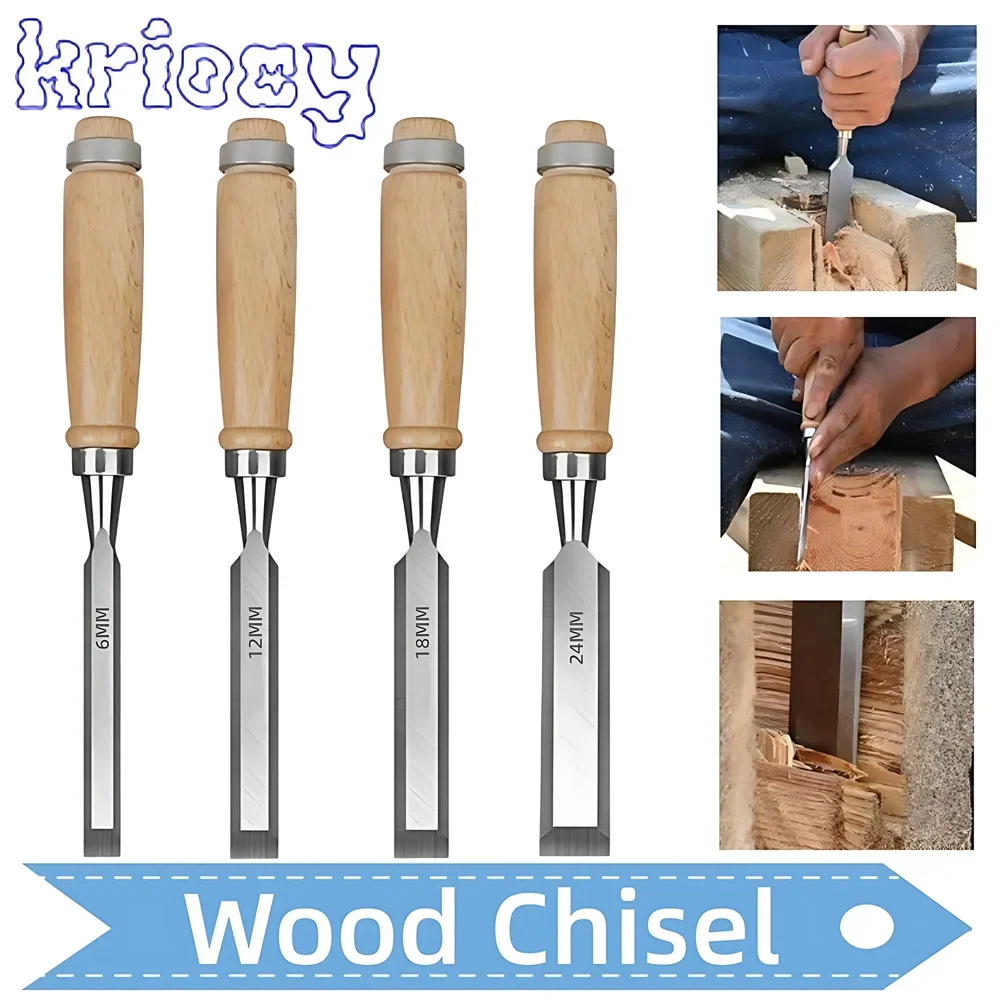 

1/5pc Woodworking Chisels Carbon Steel Woodcut Wood Sculpture Carpenter Carve Flat Chisel Wood Carve DIY Woodworking Hand Tool