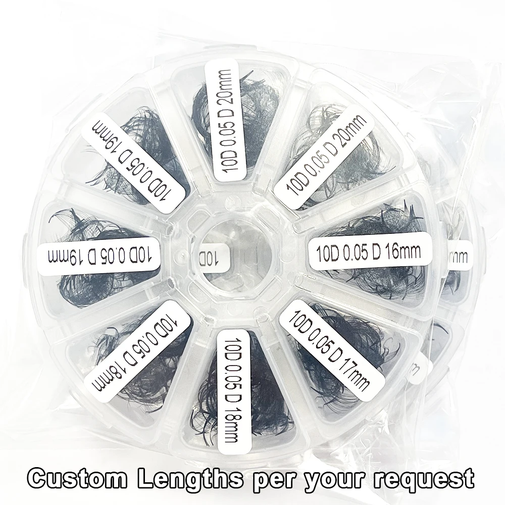 2022 New 3D-14D Mixed Length Sharp Pointy Stem Pre Made Russian Premade Volume Loose Fan Lashes Eyelash Extension