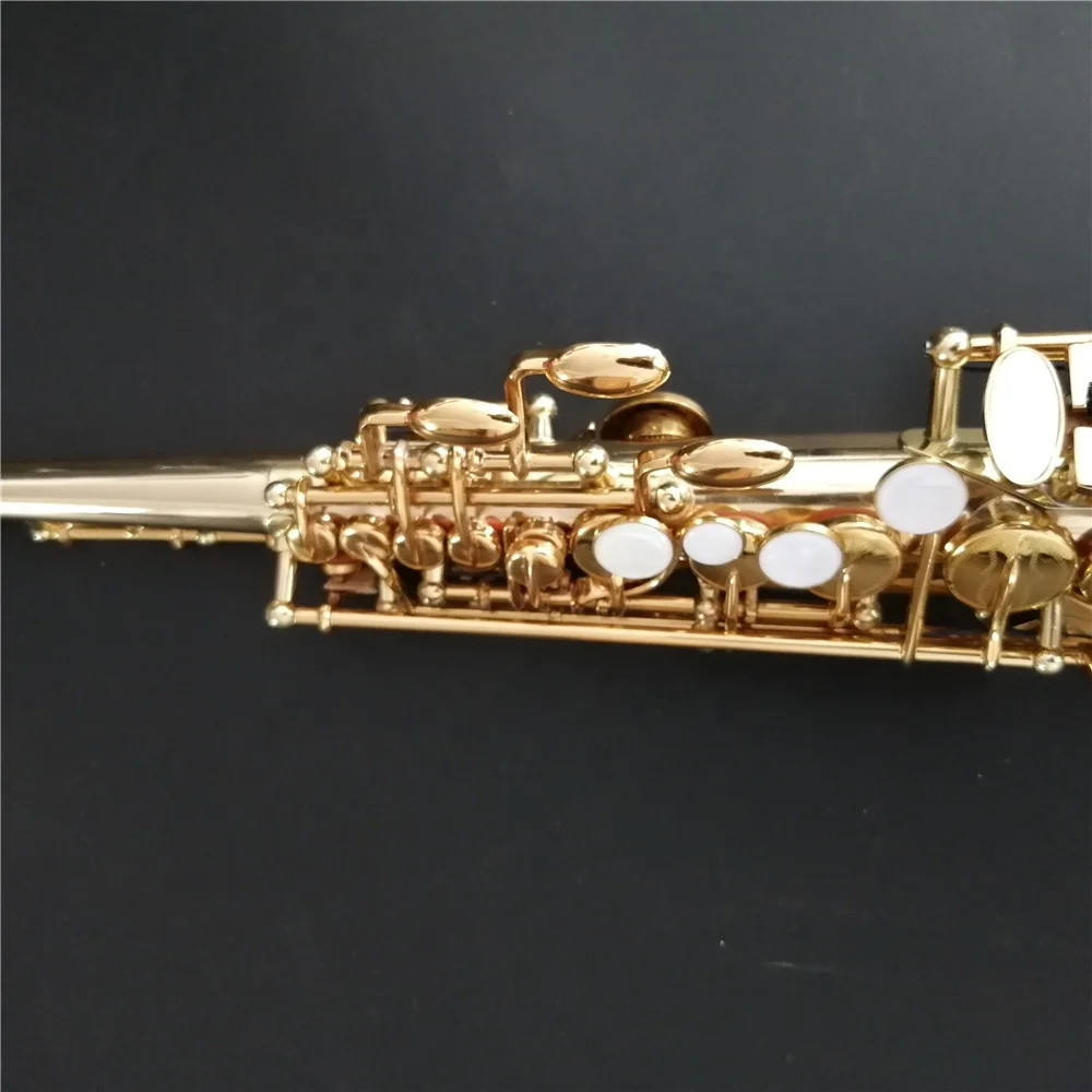 مادة الذهب والنحاس المهنية Bb لهجة سوبرانو الساكسفون
