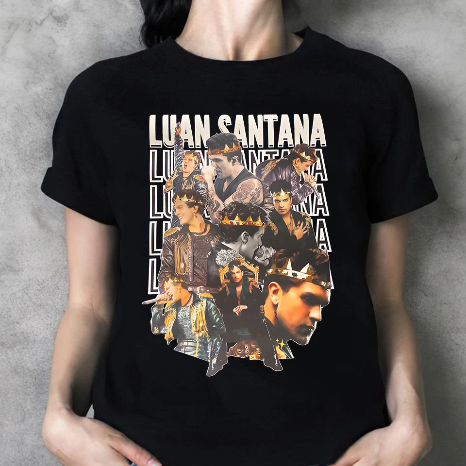 

LUAN SANTANA World Tour Merch T-shirt Oversized Y2k Men Women Short Sleeve Cotton Loose Streetwear Harajuku Female Male Clothing